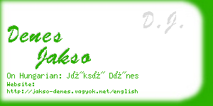 denes jakso business card